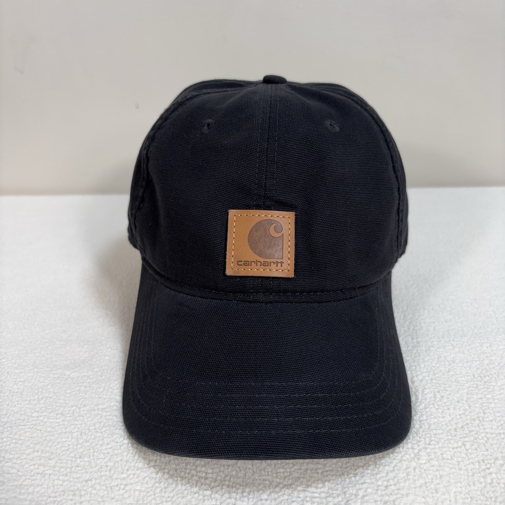 Carhartt Canvas Logo Baseball Cap Men's One Size Black 100% Cotton 100289